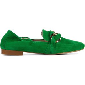 Stefano Lauran Instappers Dames - Instapschoenen / Damesschoenen - Suède - S1070 - Groen - Maat 36