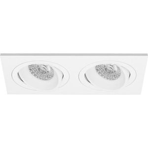 Premium Inbouwspot Wieland Wit Verdiepte dubbele spot Koel Wit (4000K) Met Philips LED