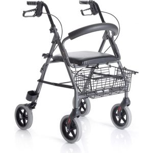 Moretti - Rollator opvouwbaar - Lichtgewicht - Met zitting en rugleuning