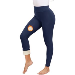 Hoge Taille Thermische Leggings voor Dames - Gevoerde Fleece Leggings voor de Winter, Warme en Ondoorzichtige Thermische Broek