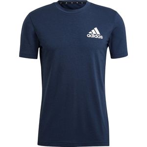 adidas - Motion Tee - Sportshirt met Mesh Achterkant - S - Blauw