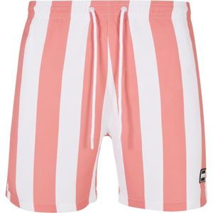 Urban Classics - Pattern palepinkbarstripe Zwemshorts - 4XL - Roze