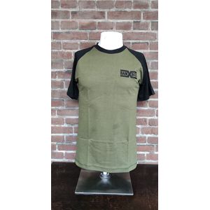 RIXIP Bamboe tshirt olijf / zwart - 2XL #20.11.13