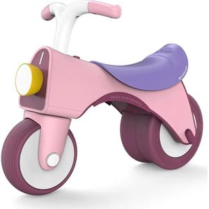 Loopfiets Motor Roze - zadelhoogte 27 cm - voorbereiding - ontwikkeling - cadeau - peuter - kleuter