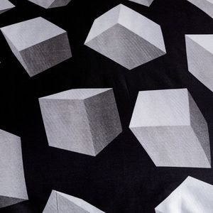 3D-beddengoedset 140x200cm - Zwart en Kleurrijk, 2 Delig