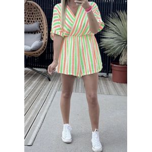 Schilo Jolie – Printed Cotton Short Jumpsuit – 100% Katoen – Maat One Size 36-42