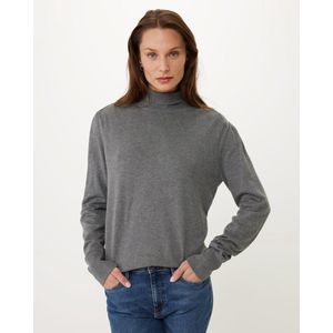 Mexx Turtle Neck Basic Pullover Mid Grey Melee - Maat S