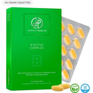 Perfect Health - Vitamine B Complex - 90 Biotine Tabletten - B1, B6, B12 - Vegan