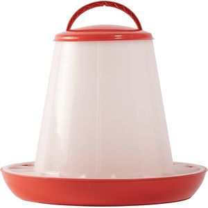 Kunssttof voersilo 10 kg deksel rood (Voerhopper)