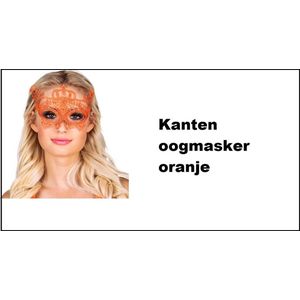 Oogmasker oranje kant - Koningsdag EK WK orange Holland Nederland masker fun