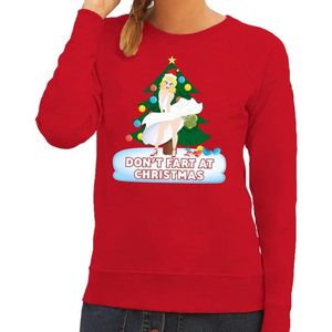 Foute kersttrui / sweater rood - Marilyn Monroe - Dont Fart at Christmas M