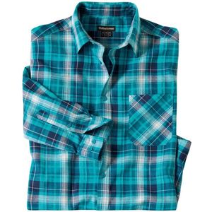 ATLAS FOR MEN - Flanellen overhemd met ruitjes Great Lakes - Heren - Verkrijgbaar in grote maten - M