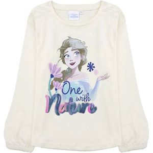 Disney Frozen Shirt - Lange Mouw - Katoen - Off white - Maat 110
