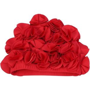 Allecto Plus - Retro Bloem Badmuts voor Vrouwen en Kinderen - Elastische, Modieuze Badmuts met Lange Haarbescherming