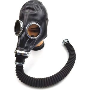 Rubber Gasmasker Met Slang en Filter SM | BDSM | Rubber | Flexibel | Extreme SM | Rollenspel Sex