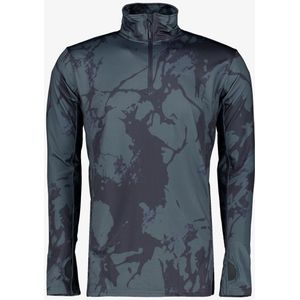 Mountain Peak heren thermoshirt met rits camouflage - Blauw - Maat S