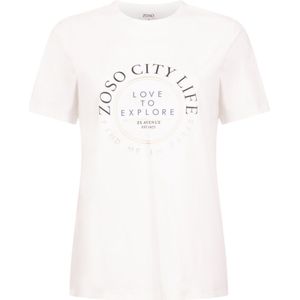 Zoso T-shirt Selma 254 0005-0008 Offwhite-navy Dames Maat - L