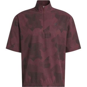 Adidas Heren Golfpullover Windbreeker Bordeaux Zwart