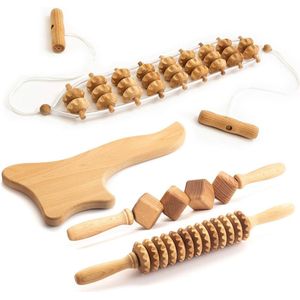 Anti Cellulitis Massage Roller Maderotherapy Box - Ribnican - 4 Therapy Rolls massage roller