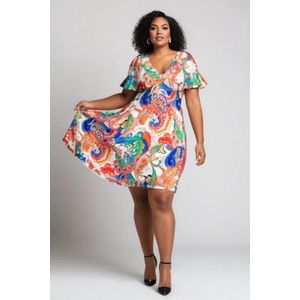 ELEGANTE ZOMERJURK MET PRACHTIGE KLEUREN - Maat 54/56 (3XL)