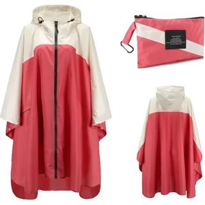 Poncho - Festival - Regenponcho Fiets Dames & Heren - Raincoat Heren - Fietsponcho - Unisex - Waterdicht - Lichtbruin en Beige