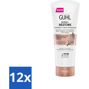 12 x Guhl - Conditioner - Bond+ Restore - 200 ml - Haarverzorging - Conditioner - Beschadigd Haar - Haarherstel - Haarversterking
