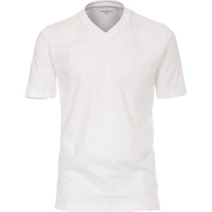 Casa Moda Basis T-shirt Katoen V-hals Wit 2-Pack 092600-000 - L