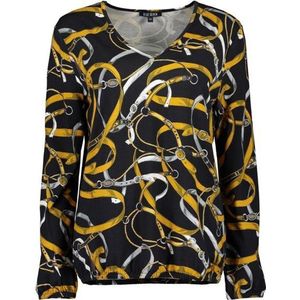 Blue Seven dames shirt zwart/oker - maat 44