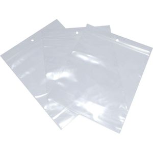 100x Gripzakjes 60 x 80mm 50 Micron Dik met een Ponsgat - Sealbag - Ziplock