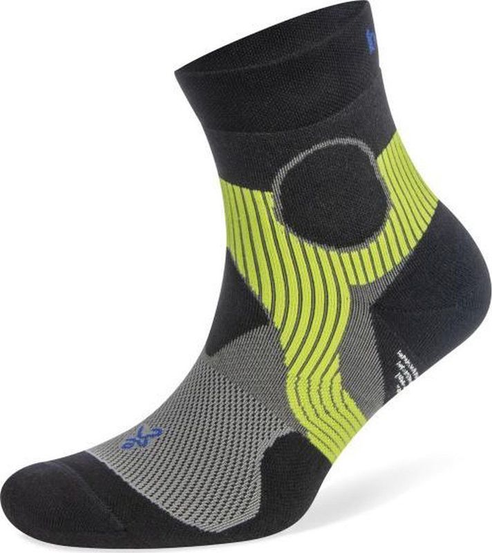 Balega -  Athletic Running Support Quarter Sokken Unisex - Lichtgrijs/ Zwart - S