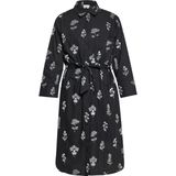 usha - Midi Jurk - Katoen - Met Bloem Borduursel - Met Ceintuur