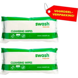 2x Swash Cleansing Wipes Parfumvrij - Voordeelverpakking!
