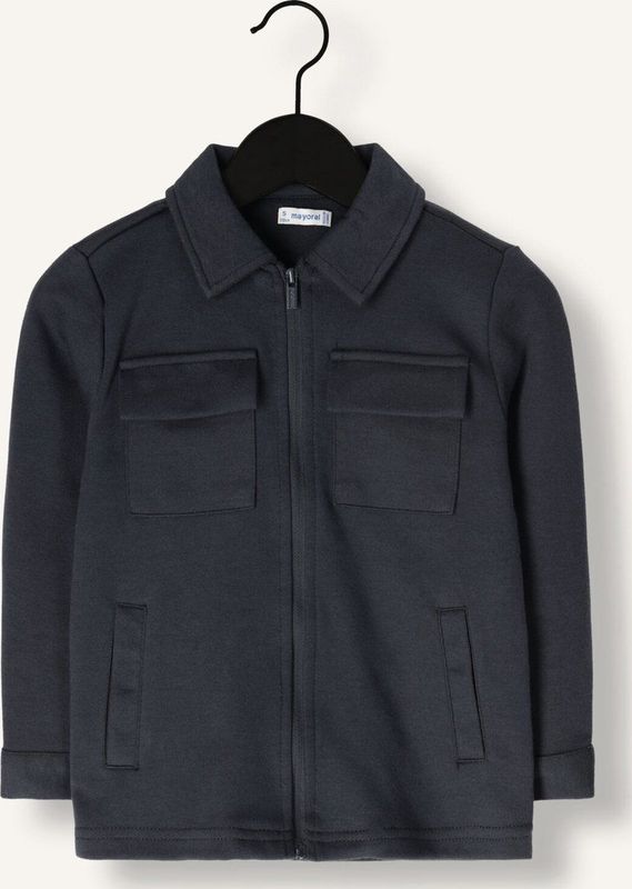 MAYORAL Interlock Overshirt Overhemden Jongens - Antraciet - Maat 92