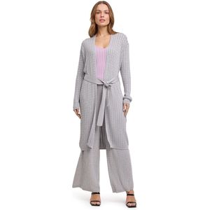 FALKE Loungewear Touch comfortabel viscose zijde cardigan dames grijs - maat M