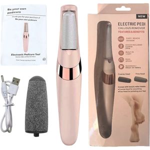 longziming Voetvijl Elektrisch – Harde Huid & Eelt Verwijderaar – USB Oplaadbaar – Voor Kloven & Droge Huid– Pedicure Tool voor Droge Huid