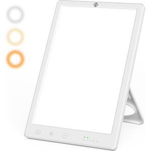 Equivera Lichttherapielamp - Daglichtlamp - Bureaulamp - Tegen Winterdepressie - SAD Lamp - Zonlicht - Meerdere Standen - Timerfunctie