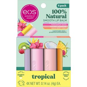 Eos 100% Natural Lip Balm Set- Tropical Variety Pack