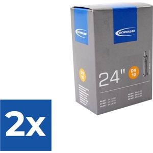 Schwalbe Binnenband - DV10 - 24 inch x 1.50 - 2.40 - Hollands Ventiel - 40mm - Voordeelverpakking 2 stuks