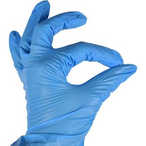 Nitril Wegwerp Handschoenen | Maat M – Latexvrij, Poedervrij & Waterdicht | 100 stuks in Blauw