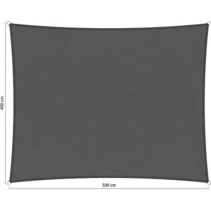 Shadow Comfort® Rechthoekige schaduwdoek waterafstotend - UV Bestendig - Zonnedoek - 400 x 500 x CM - Vintage Grey