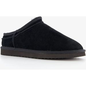 Hush Puppies gevoerde suede heren pantoffels zwart - Maat 40 - Sloffen - Echt leer