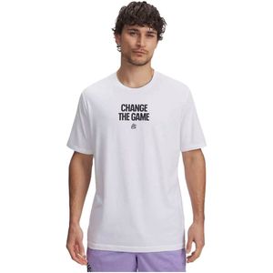 Under Armour Curry Playable 1 T-shirt Met Korte Mouwen Wit XS Man