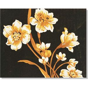 Cards & Crafts Bloemen Schilderen Op Nummer met Frame 40x50cm - Painting by Numer - DIY schilder pakket