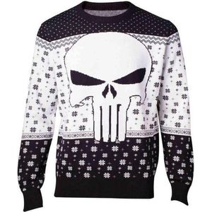 Difuzed Marvel Kersttrui Punisher Maat M - Zwart - Carnavalskleding