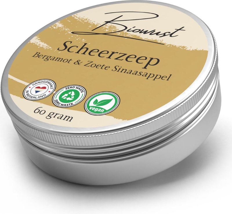 Scheerzeep - Handgemaakt - Vegan - Plasticvrij - Nederland