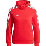 adidas - Tiro 21 Sweat Hoodie Youth - Kinder Capuchon Trui - 128 - Rood