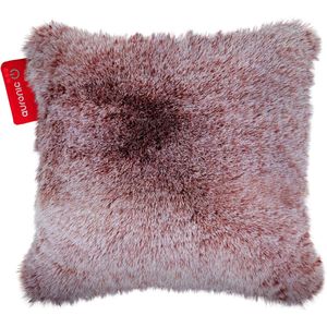 Auronic Warmtekussen - Teddy - 45x45 - Draadloos - Oplaadbaar - Elektrisch kussen - Infrarood - Roze