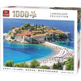 Puzzel 1000 Stukjes Sveti Eiland Montenegro - King - Legpuzzel (1000 stukjes, Sveti Eiland Montenegro thema)