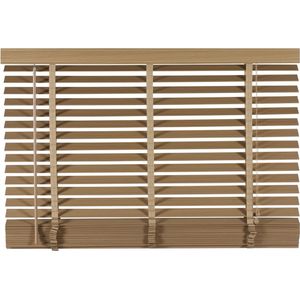 Houten Jaloezie - Naturel - 100x180 cm - Raamdecoratie - Lamelbreedte 50 mm