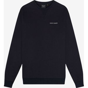 Embroidered Crew Neck Sweatshirt - Blauw - L